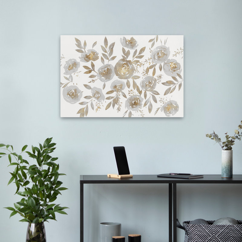 Plantes, fleurs, abstrait, art mural harmonieux, H 16 po x l 24 po