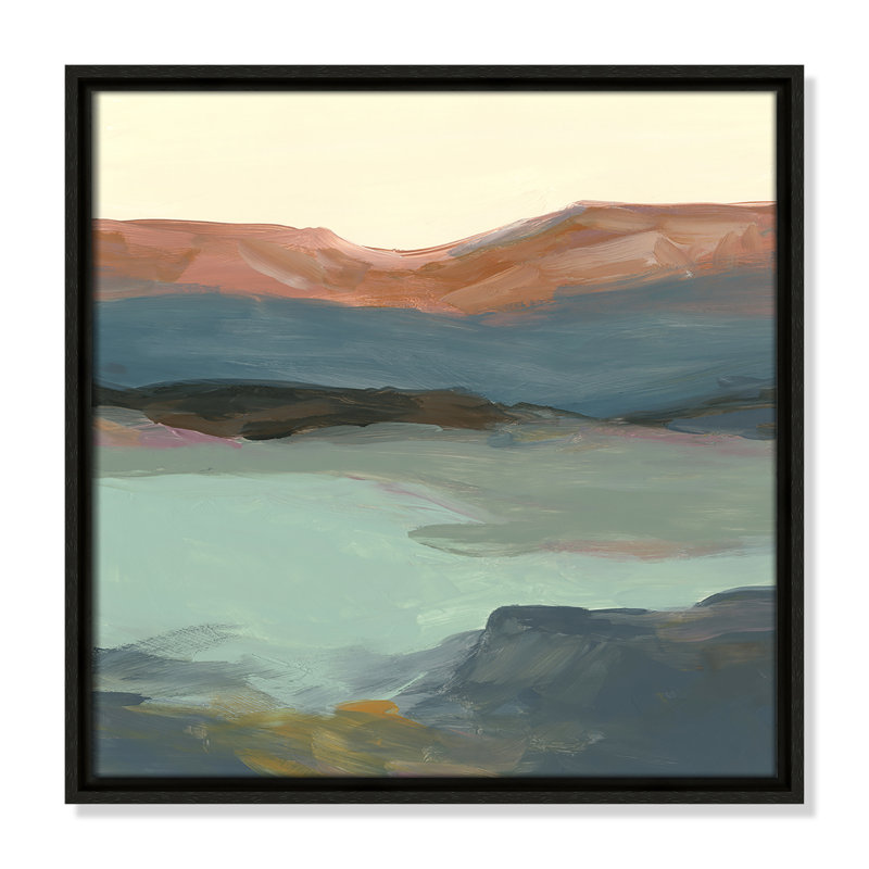 «Euzelia Rolling Bluff» par Carol Robinson - reproduction d'art, H 17,5 po x l 17,5 po, Toile encadrée, Noir