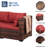 9 Piece Modular Brown PE Rattan Outdoor Conversation Sets, Large Patio Furniture Set with Anti-Rust Steel Frame, Sectional Outdoor Patio Sofa with Coffee Table for Backyard Deck Garden-1618167805