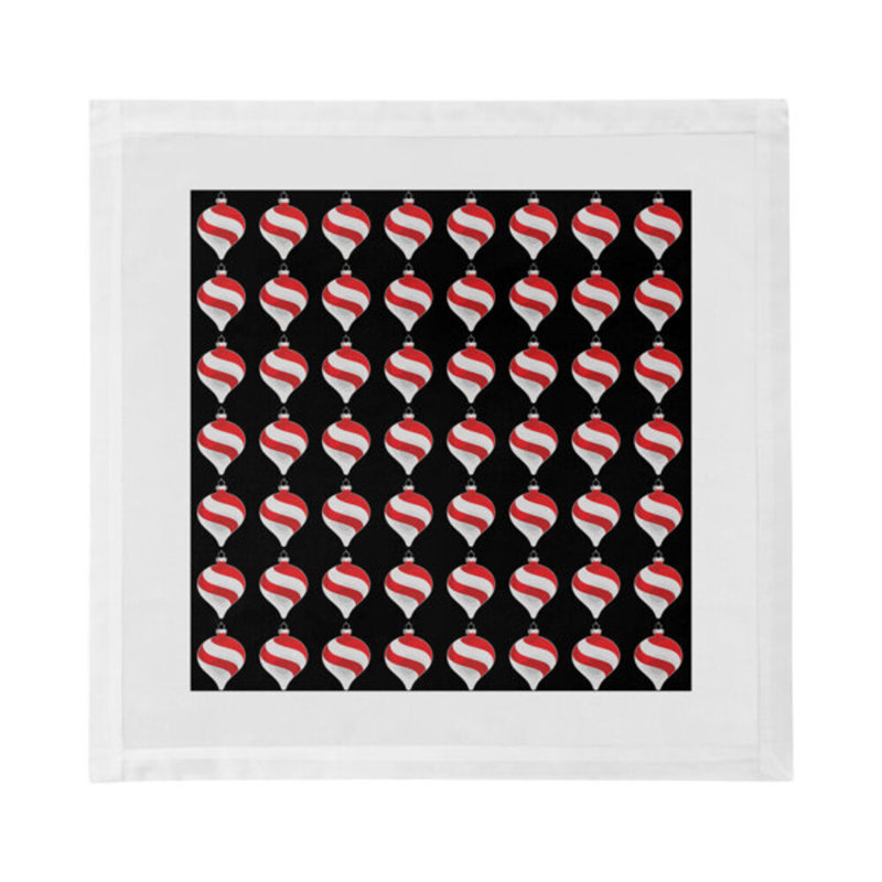 Cotton Blend Square Napkins, Black