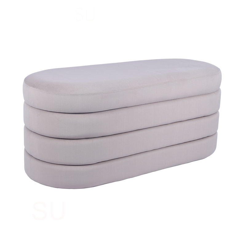 Banc avec rangement en velours