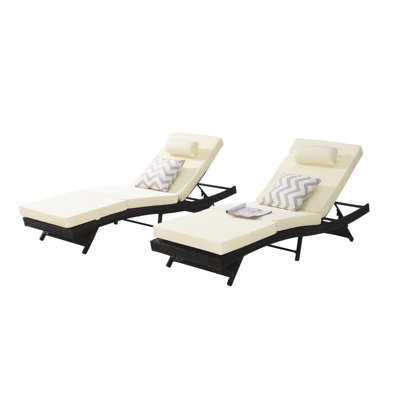 Reclining Chair Of 2 - Comfortable Foam Cushions Adjustable Angles Outdoor Living Space Lawn, Patio, Poolside Chairs Foldable Steel Frame Water Sunbathing, Decor