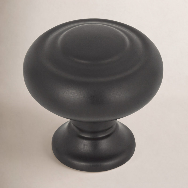 Kent 1-1/4" Diameter Mushroom Knob, Flat Black