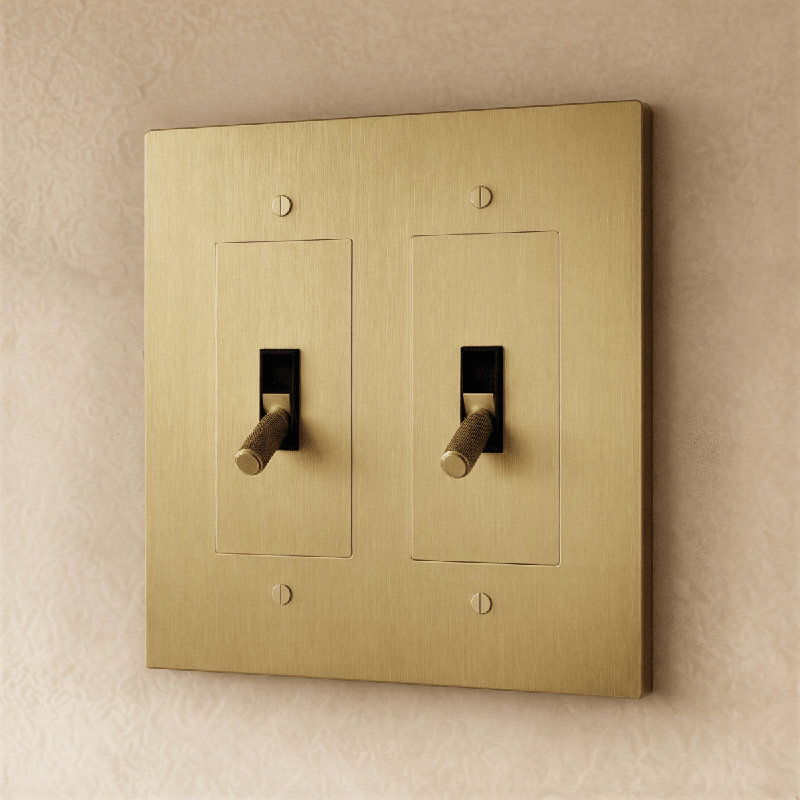 Interrupteur de lumière, Laiton - 3 bandes