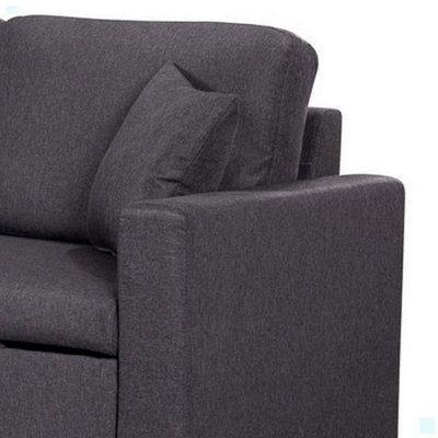 82 Inch Reversible Sleeper Sectional Sofa With Storage Chais