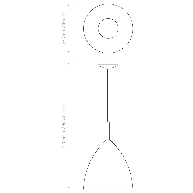 Joel 1 - Light Pendant, Cream, 11.81" H x 6.77" W x 6.77" D