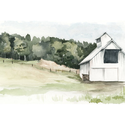 «Watercolor Barn III» par Jennifer Paxton Parker, reproduction d'art sur toile tendue
