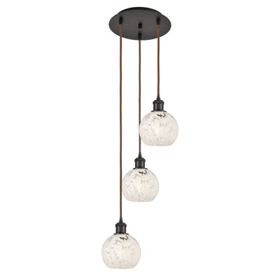 Ballston Mouchette 3 Light Cord Hung Pendant-113B-G1216