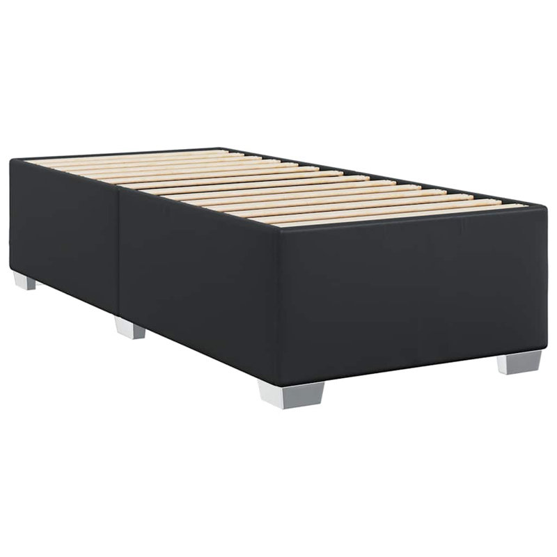 Lit en similicuir Latitude Run® Bed, Lit simple, Noir