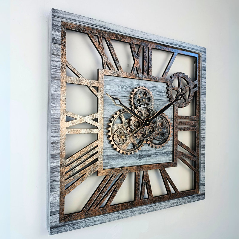 Solid Wood Wall Clock, Silver
