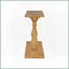 Console rétro avec placage en pin luxueux et pieds élégants en forme de vase, pour le salon, la salle d'étude, le vestibule et la chambre à coucher-1051779729