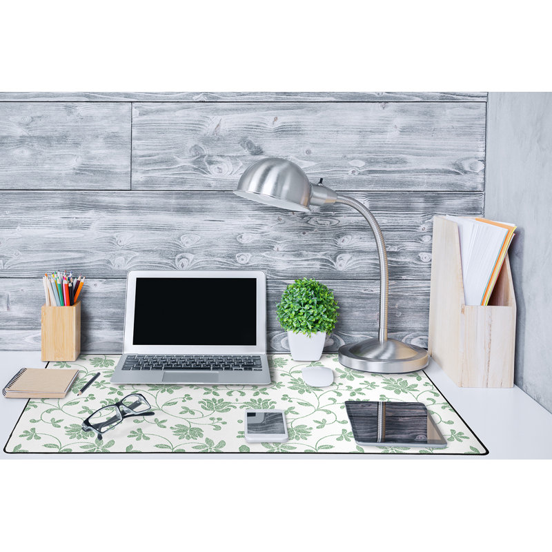 Grand sous-main à motif floral Lanny, Vert