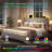 Upholstered Platform Bed With Wingback Headboard,  Bed Frame With Led Lights & Charging Station, Gray-752900946-752900944