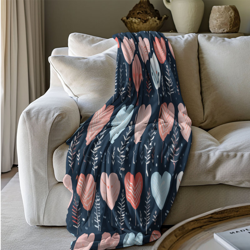 Heart Waves - 1 Piece Premium Blanket, Queen