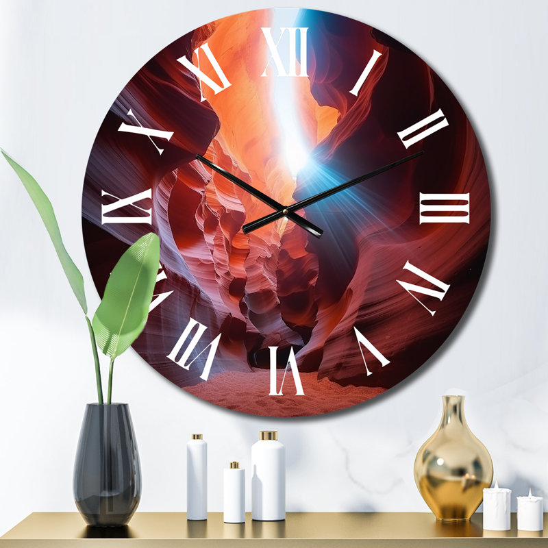 Horloge ronde en métal Magical Lower Canyon III - Canyon & Desert, Petit