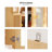 71" H X 70.9" W Bookcase Cabinet With Glass Doors & Open Shelves, 3-Tier Modern Bookshelf (2A+B)