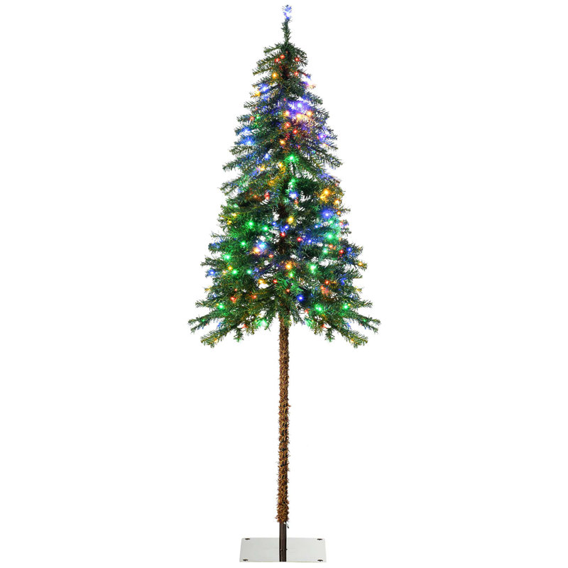 Arbre de Noël artificiel haute 6 pi avec 175 lumières blanches ou colorées et base en acier