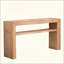 Console rustique en bois massif avec tablette de rangement