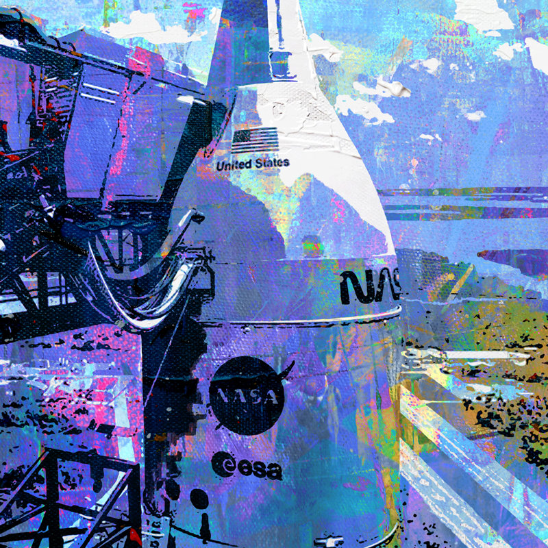 «Nasa Artemis Moon Rocket» par Stephen Chambers, impression sur toile tendue, L 30 po x H 30 po