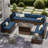 Avamay Rattan Sectional Seating Group with Cushions-1296695086-1295491803