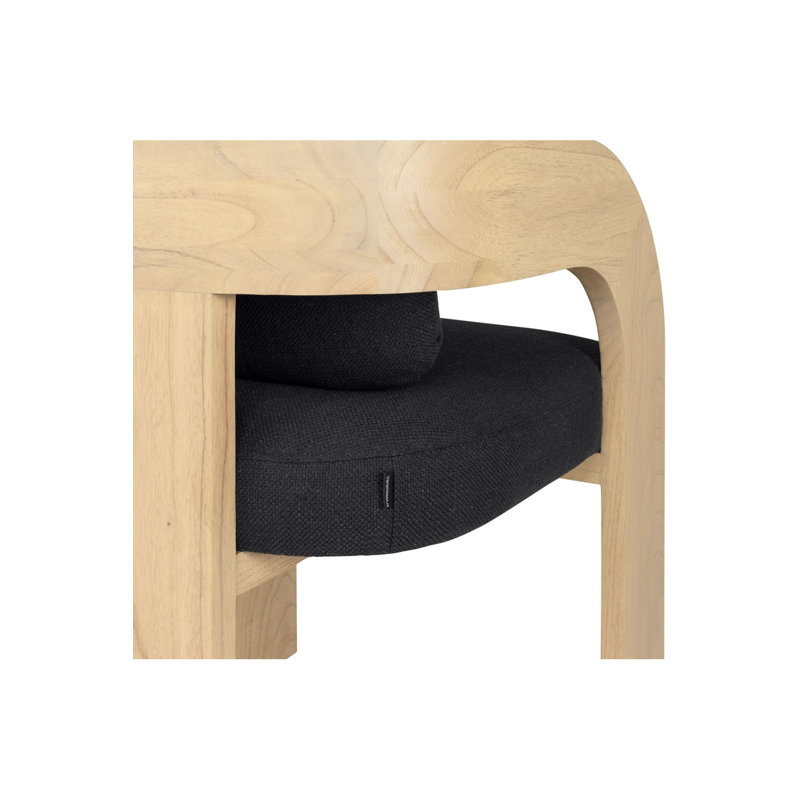 Maravi Dining Chair, Natural, Black