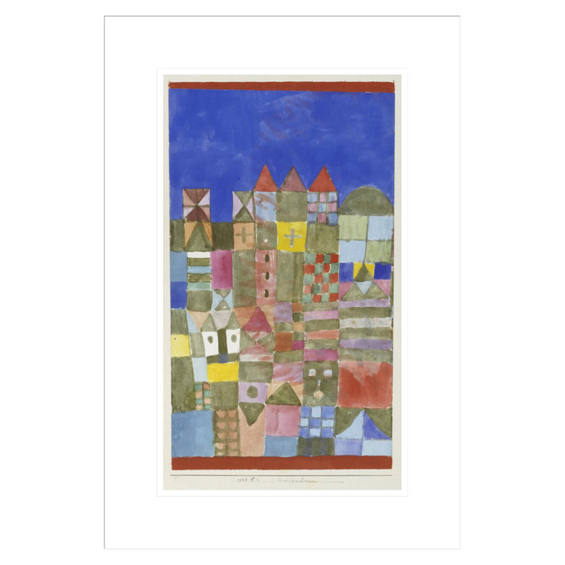 Marjamshouse par Paul Klee, impression giclée encadrée, H 21,75 po x l 14,93 po