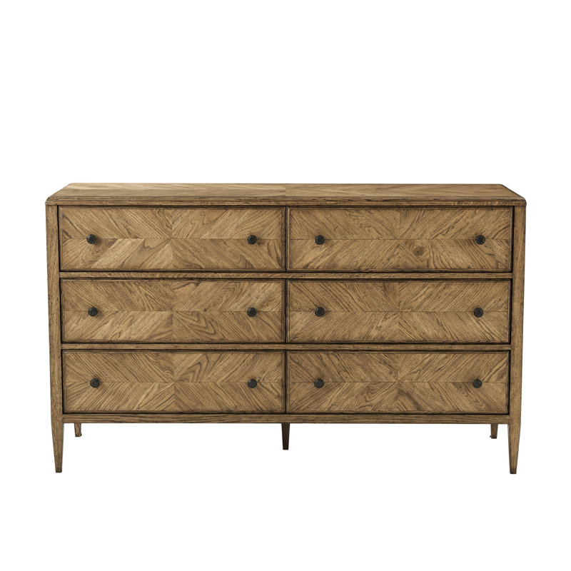 Nova Dawn Oak Parquetry Double Dresser