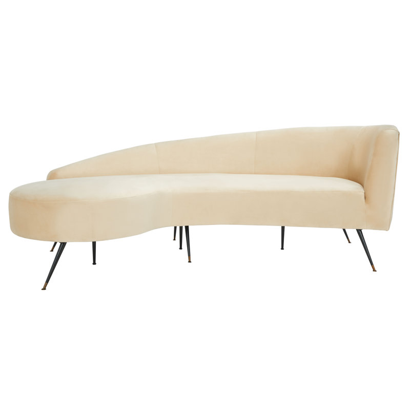 Frankie 86'' Velvet Sofa, Sand