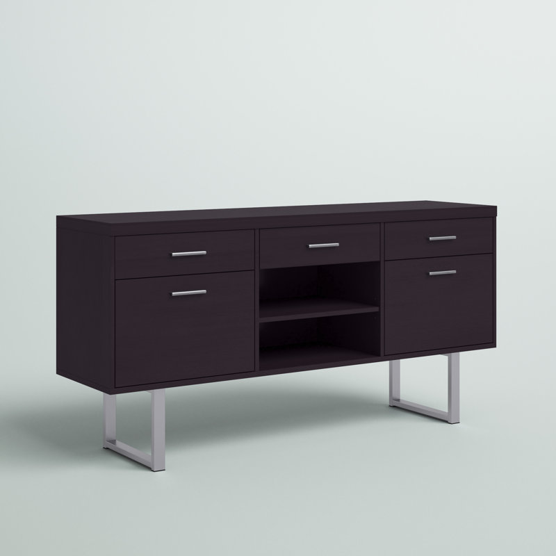 Metal Base Credenza Desk