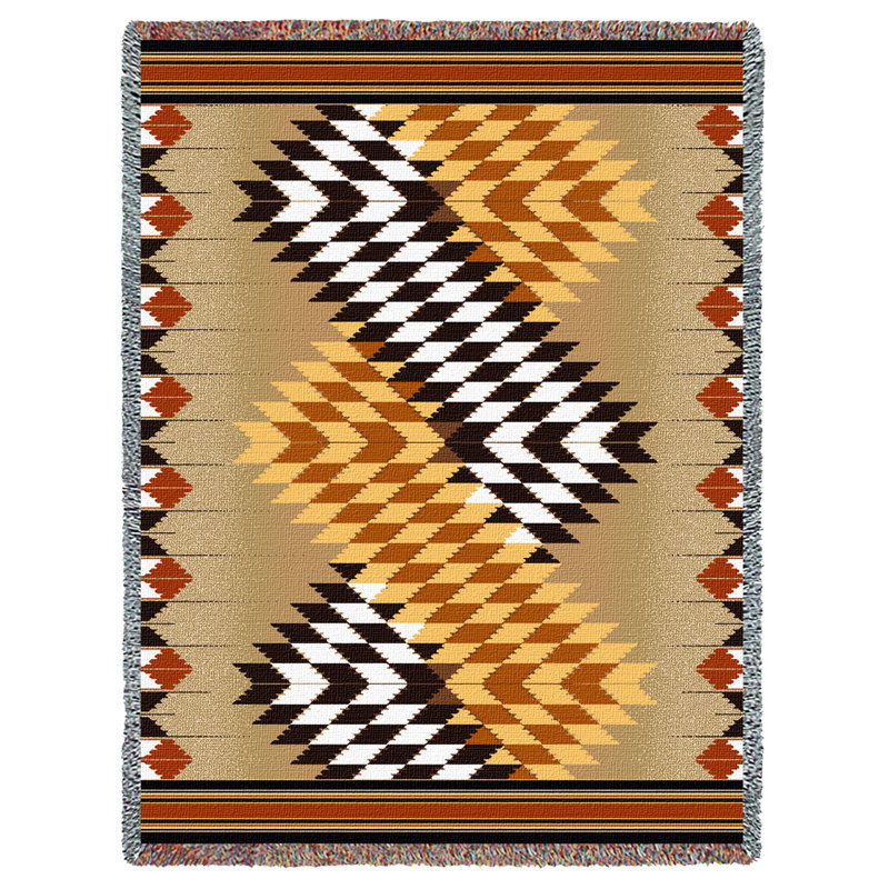 Jeté de lit Pure Country Weavers, Orange / Noir