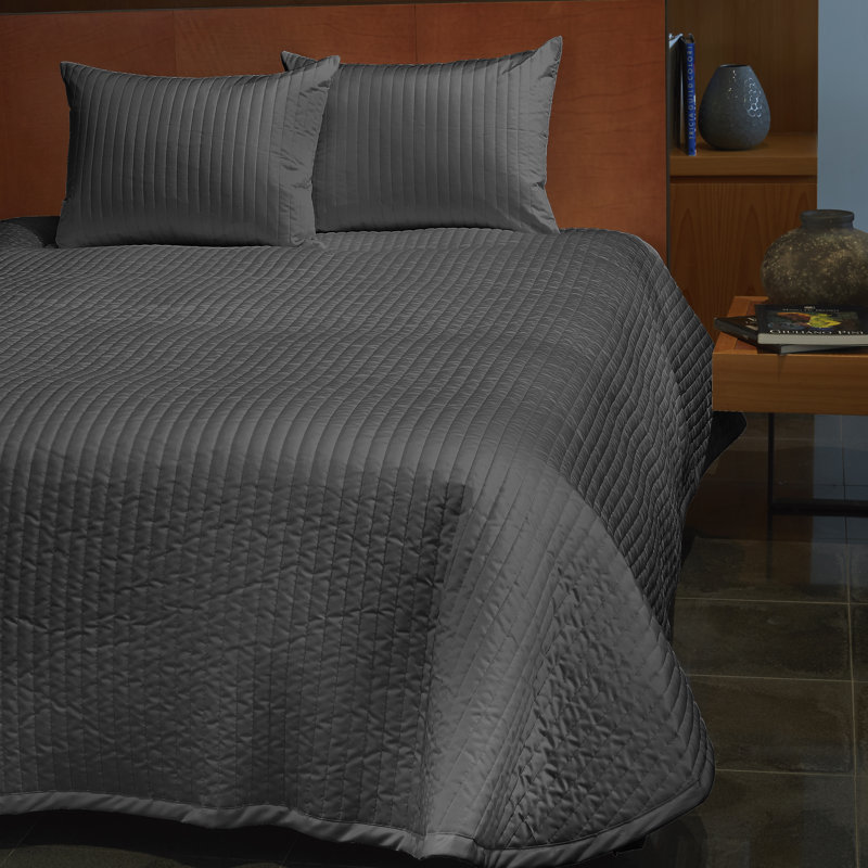 Siena Channel Sateen Coverlet Set