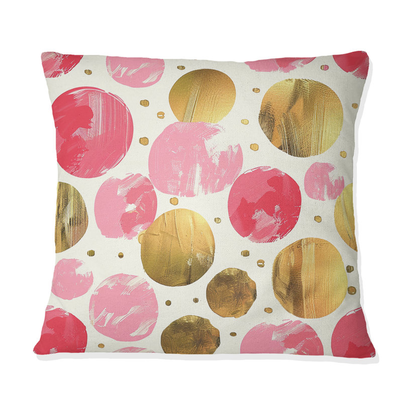 Coussin Bubblegum Polka Dot II - Glam, H 16 po x l 16 po