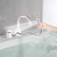 Robinet de baignoire autoportant monocommande à fixation sur le comptoir avec douche à main en acier inoxydable-112863579