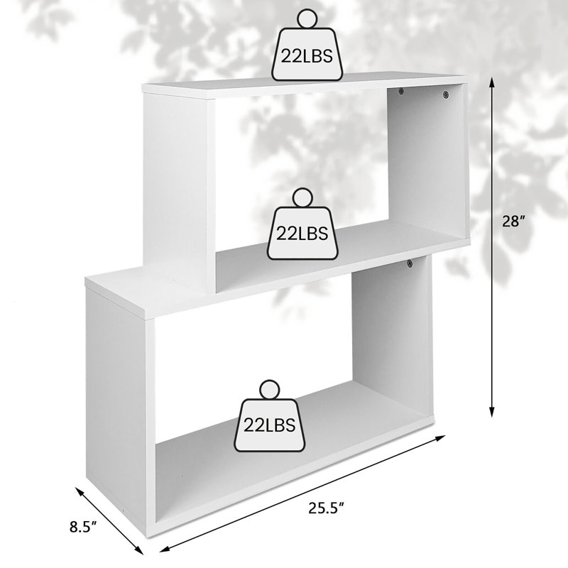 28''H X 25.5''W Axenia Geometric Bookcase