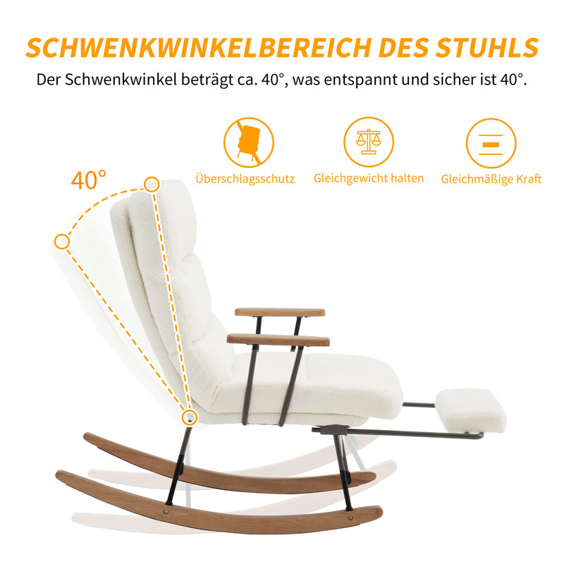 Elia Rocking Chair, White