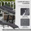 Barteldina Folding Rattan Sun Lounger with Cushion, Pillow, Steel Frame, Grey