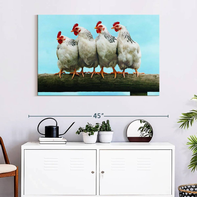Brampt Chicken Friends, 26" H x 39" W