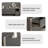 47.24"Luxury Gray Solid Wood Vanity Desk