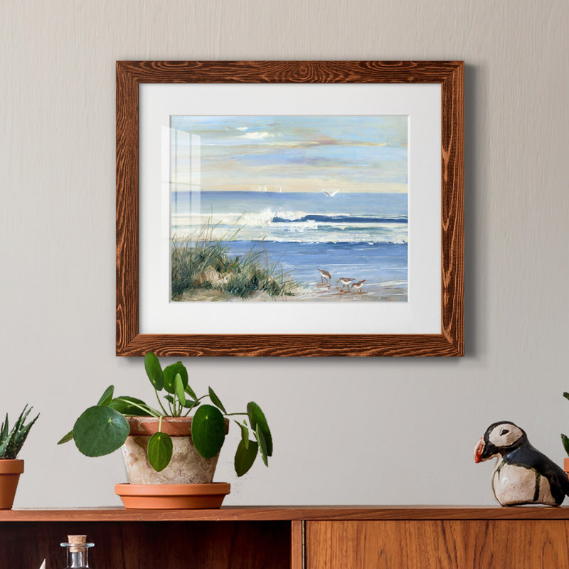 Beach Combers par J Paul - reproduction de cadre photo, H 27,5 po x l 37,5 po, Érable
