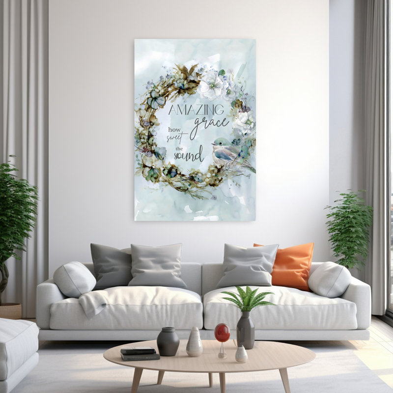 «Amazing Grace», art mural contemporain abstrait, 60" H x 40" W