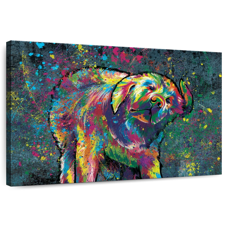 Peinture éclaboussée Brampt, H 8 po x l 12 po