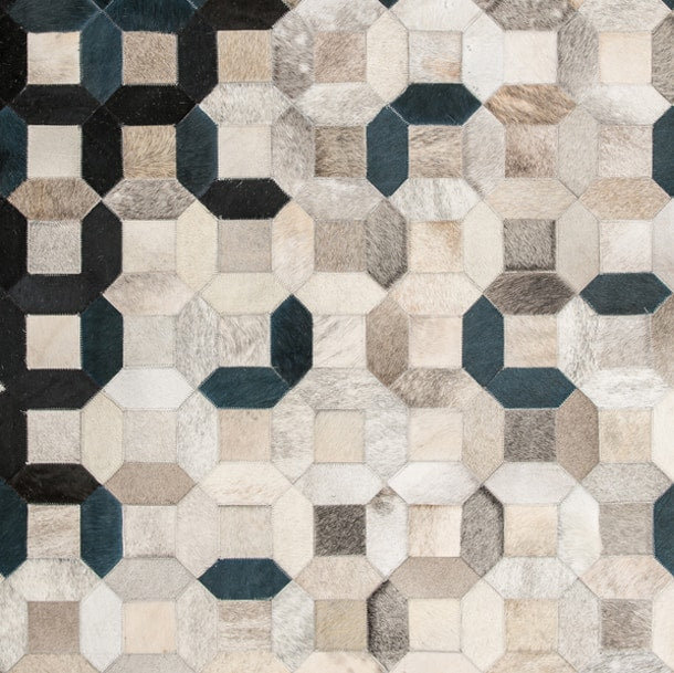 Tapis treillis - noir, Rectangle 4 pi 7 po x 5 pi 11 po