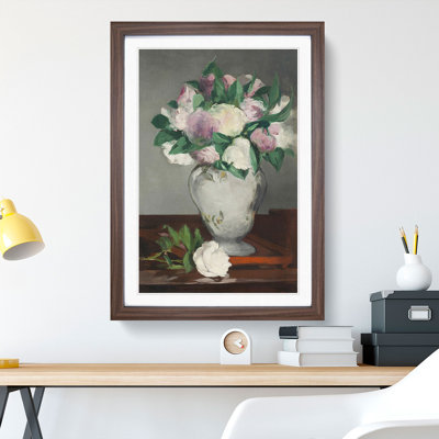 Peonies by Edouard Manet - Framed Print