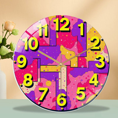 Horloge murale colorée 12 po