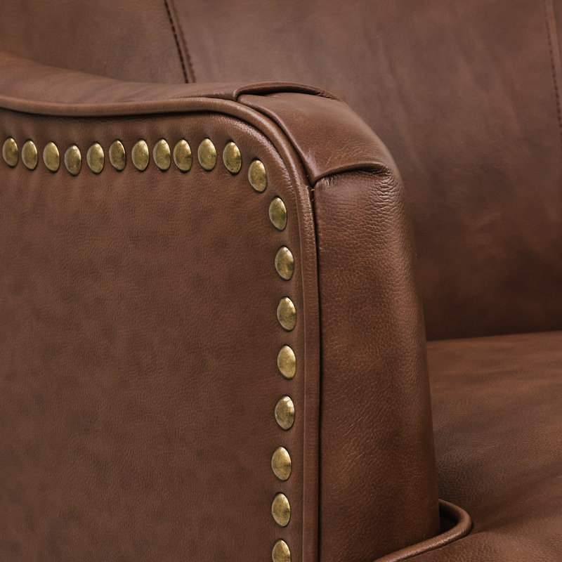 Fauteuil demi-tonneau Whitlock, Brun