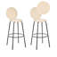 Rheuark Upholstered Counter Stool with Metal Frame-1000081987