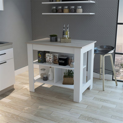 Versatile Antibacterial Kitchen Island with Abundant Storage for Ideal Cooking