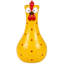 Petit vase coq rouge à long cou en résine, idéal pour décorer une table ou poser de petits bouquets.-879225815