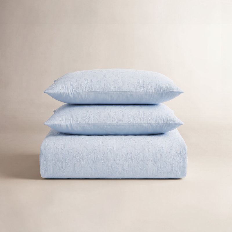 Literie Talley Sophia, Ensemble de couvre-lit très grand + 2 très grand, Bleu