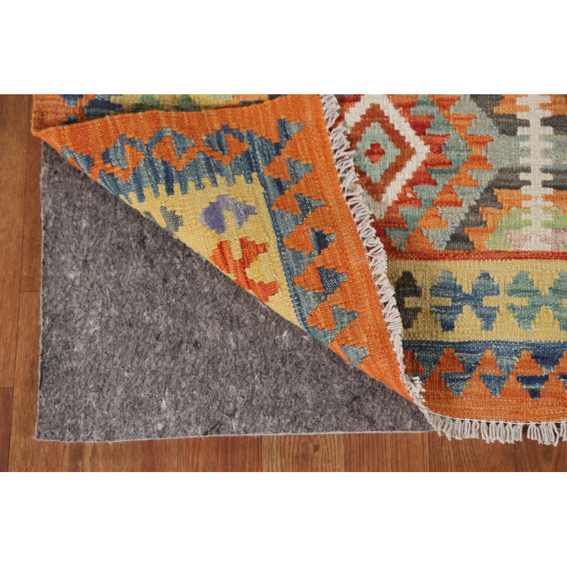 Tapis décoratif réversible en laine kilim oriental 4 x 5
